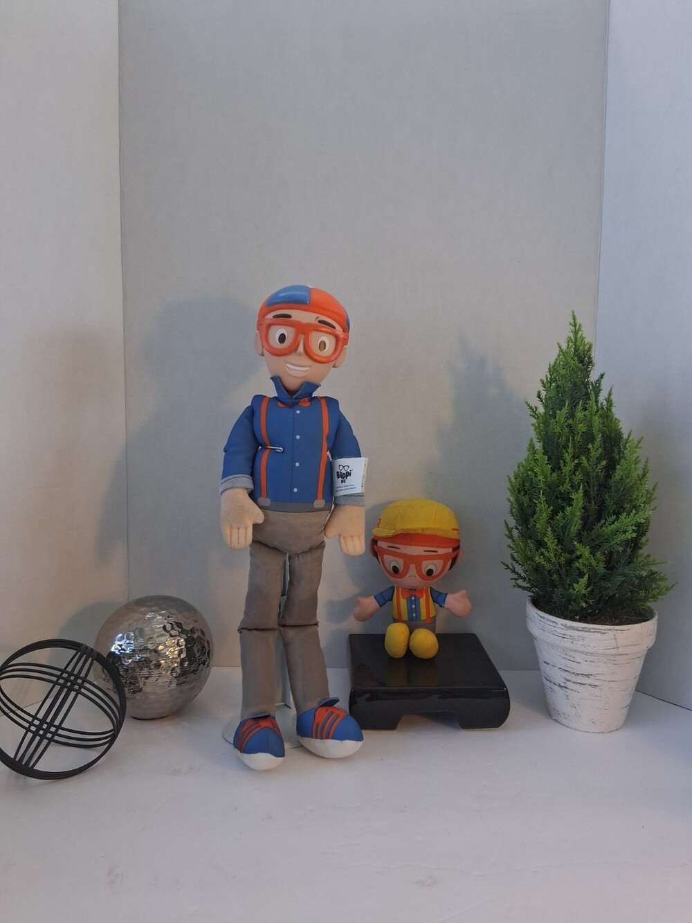 Blippi Plush Doll Lot;My Buddy 16" Talking Plush & 7" Blippi Construction Worker